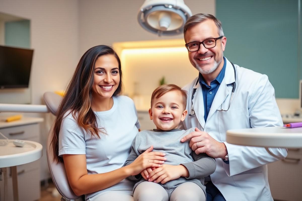 Famiglia dal dentista — servizio per tutte le età